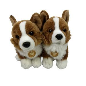 Set of 2 Buckingham Palace Corgi Plush Dog Sawley Fine Arts
